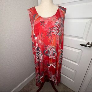 New, Larky Lark Sleeveless Hi-Low Tropical Print Dress